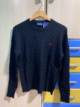 Jersey Polo Ralph Lauren Negro Cable Knit