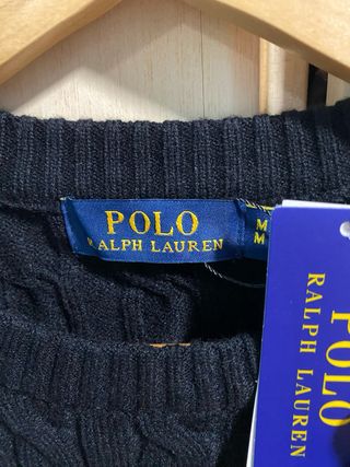 Jersey Polo Ralph Lauren Negro Cable Knit