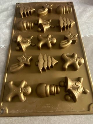 Molde Silicona Navideño Dorado