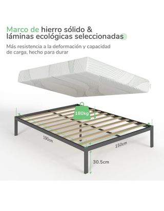 Somier 150x190 cm fácil montaje