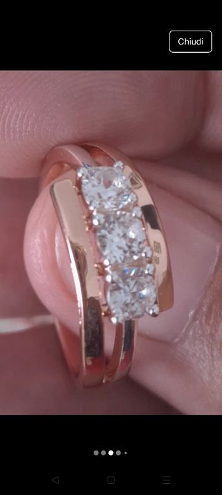 Anello Trilogy Oro e Argento