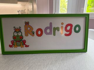 Cuadro Punto de Cruz Nombre Rodrigo