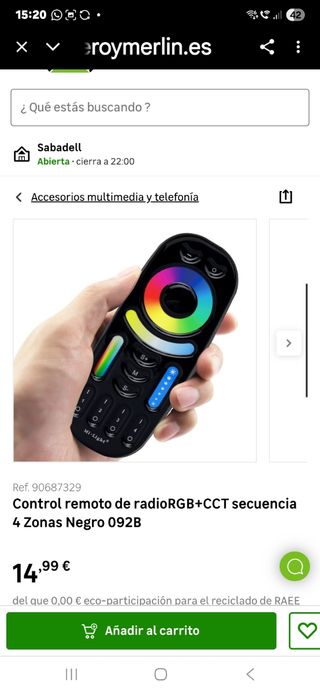 Control remoto Mi-Light 4GB +CCY