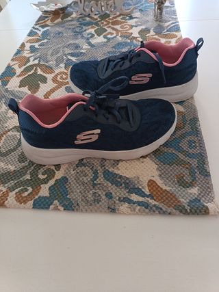 Zapatillas Skechers Azul y Rosa