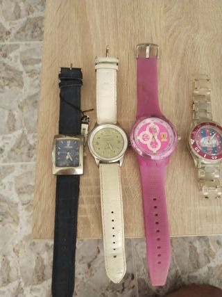 Lote 3 Relojes Vogue Negro y Dorado