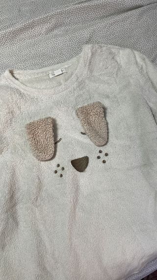 Pijama Primark Oso Beige y Blanco