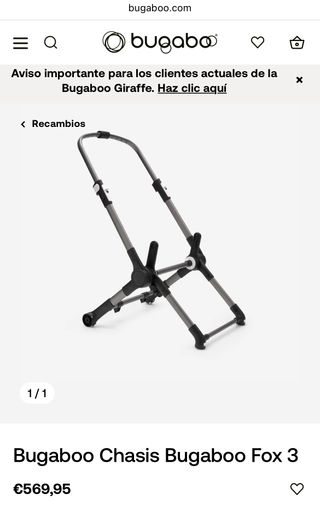 Chasis Bugaboo Fox 3. De 2025