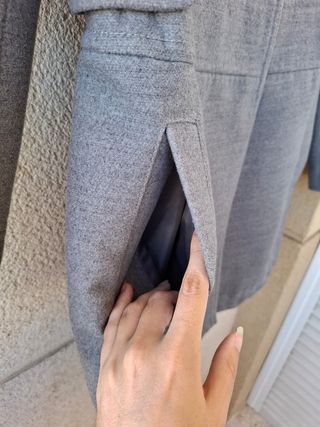 Abrigo de paño gris