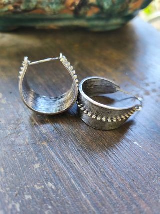 Pendientes Shein plateados