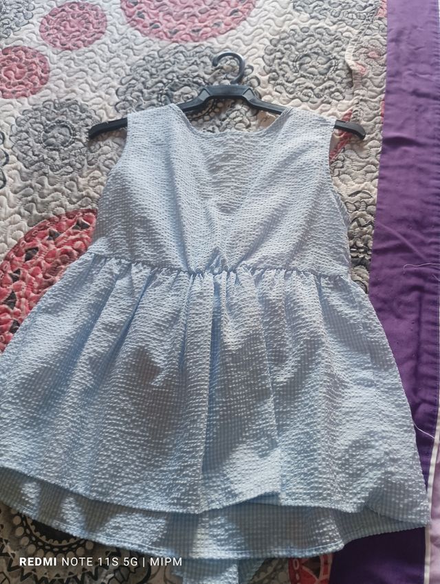 Blusa Shein cuadros Vichy volantes