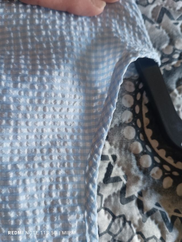 Blusa Shein cuadros Vichy volantes