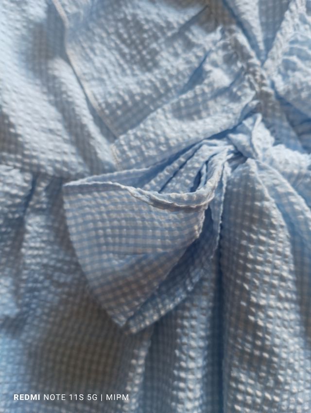 Blusa Shein cuadros Vichy volantes