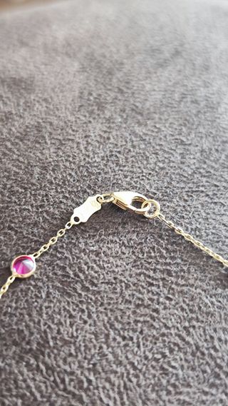 Pulsera oro con piedras de colores chica nueva.