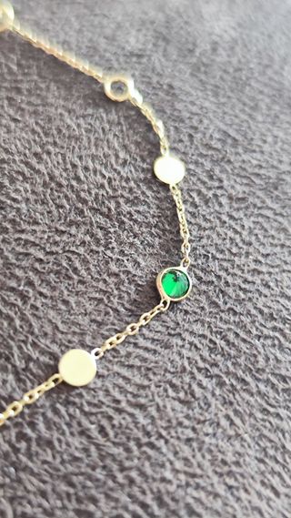 Pulsera oro con piedras de colores chica nueva.