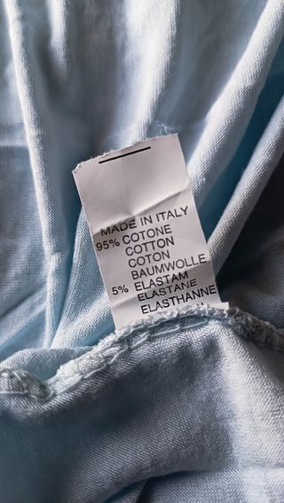 Camiseta doble azul claro de encaje