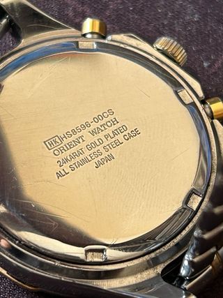 Reloj Orient Cronógrafo HK HS-8596-00CS 24 K GOLD
