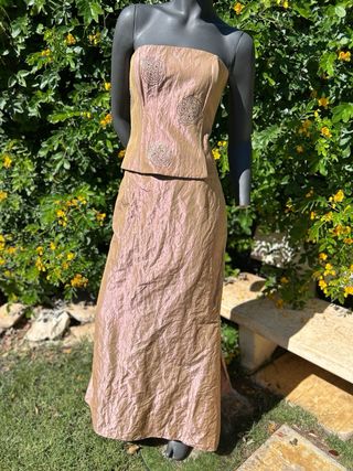 Alexpunt Vestito Due Pezzi Oro Tg 50