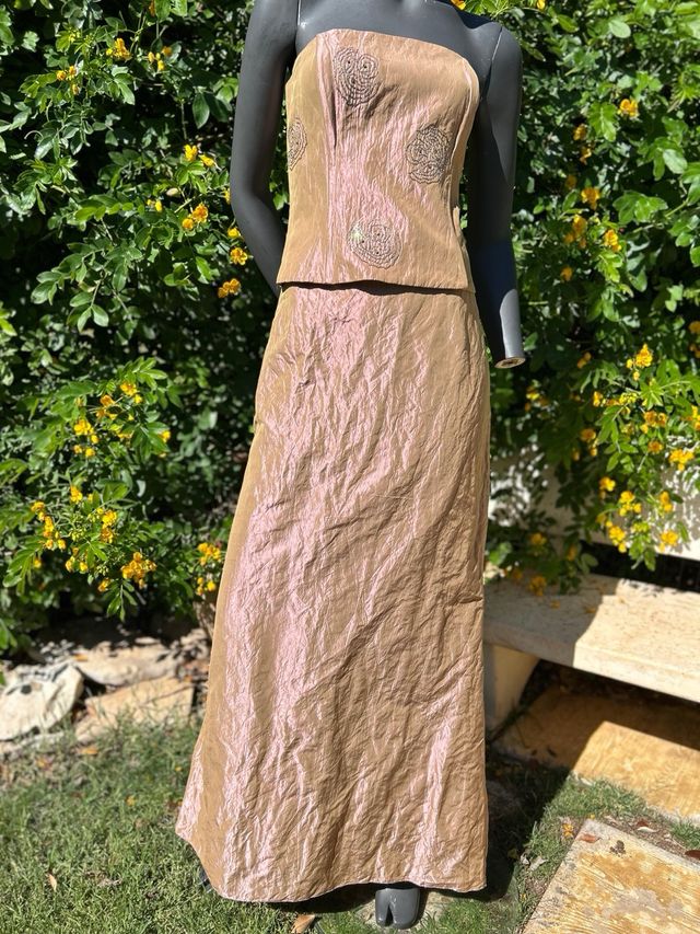 Alexpunt Vestito Due Pezzi Oro Tg 50