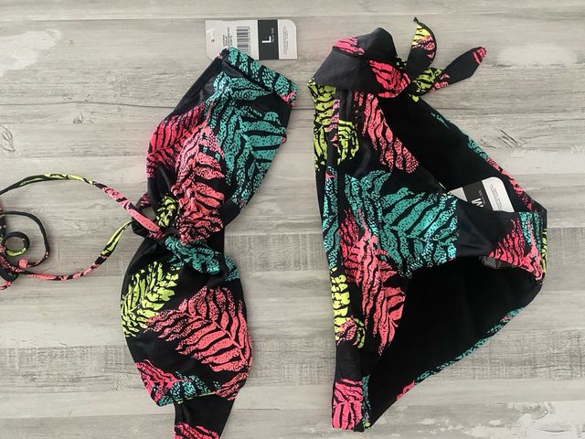 Bikini estampado tropical multicolor