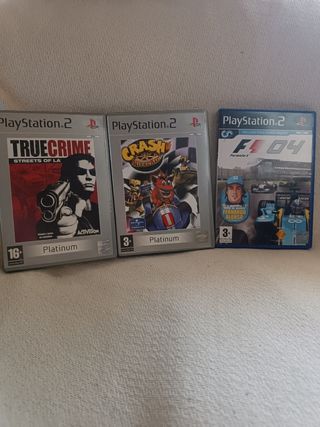 Lote 3 Juegos PS2: True Crime, Crash, F1 04
