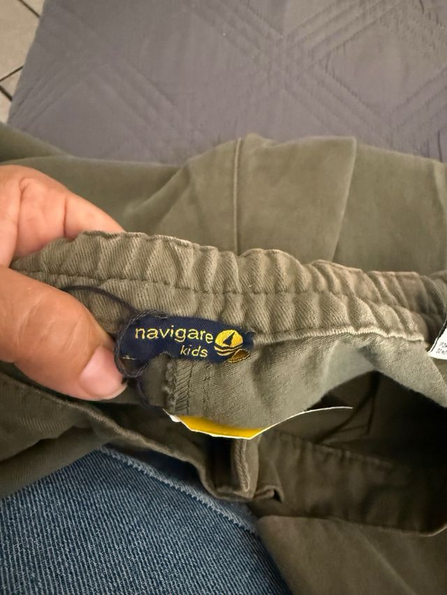 Pantaloni Cargo Verde Oliva con Zip