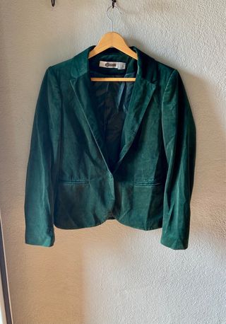 Americana terciopelo verde talla L