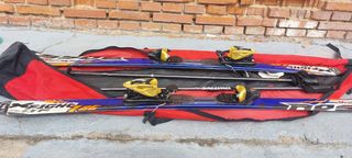 Esquís Rossignol X-Fight con bastones y botas
