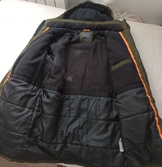 Parka Primark verde militar forro polar Talla M
