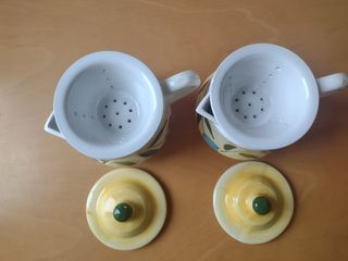 2 contenitori per olio in ceramica