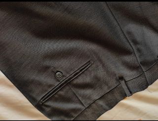 Pantalón de traje gris oscuro hombre, talla 46
