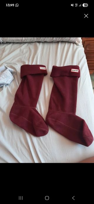 Hunter Botas Forro Polar Rojo