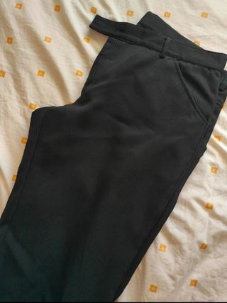 Pantalón de traje negro hombre