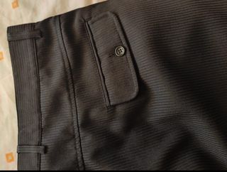 Pantalón de traje negro hombre