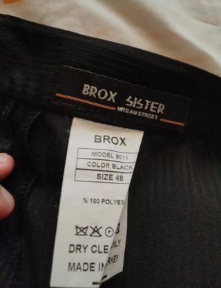 Pantalón de traje negro hombre