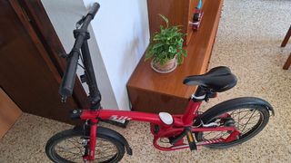 Bicicleta plegable roja