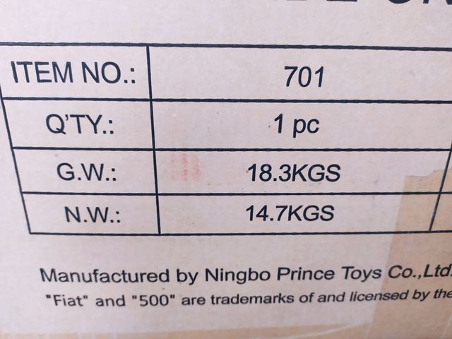 Coche a batería Fiat 500