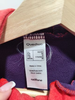 Sudadera Quechua Mujer Roja Talla M