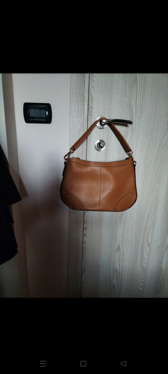 Borsa in vera pelle cuoio con tracolla