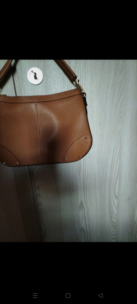 Borsa in vera pelle cuoio con tracolla