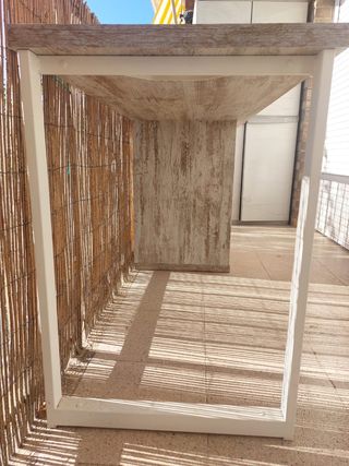 Escritorio juvenil rosa de madera