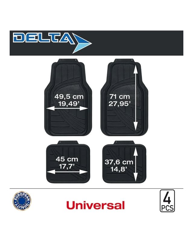 Alfombras Universal Delta PVC Negro