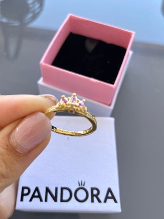 Anillo Pandora Corona Rosa