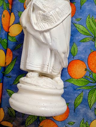 Scultura in gesso policromo vintage 