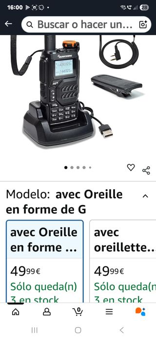 Radio Quansheng multibanda Gris