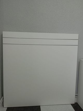 Cabezal de cama de madera blanco