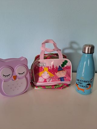 Bolsa Merienda Ben y Holly + Botella+ fiambrera