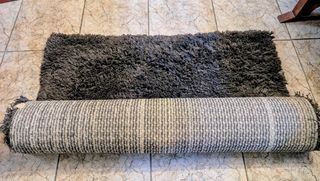 Alfombra salón pelo largo gris