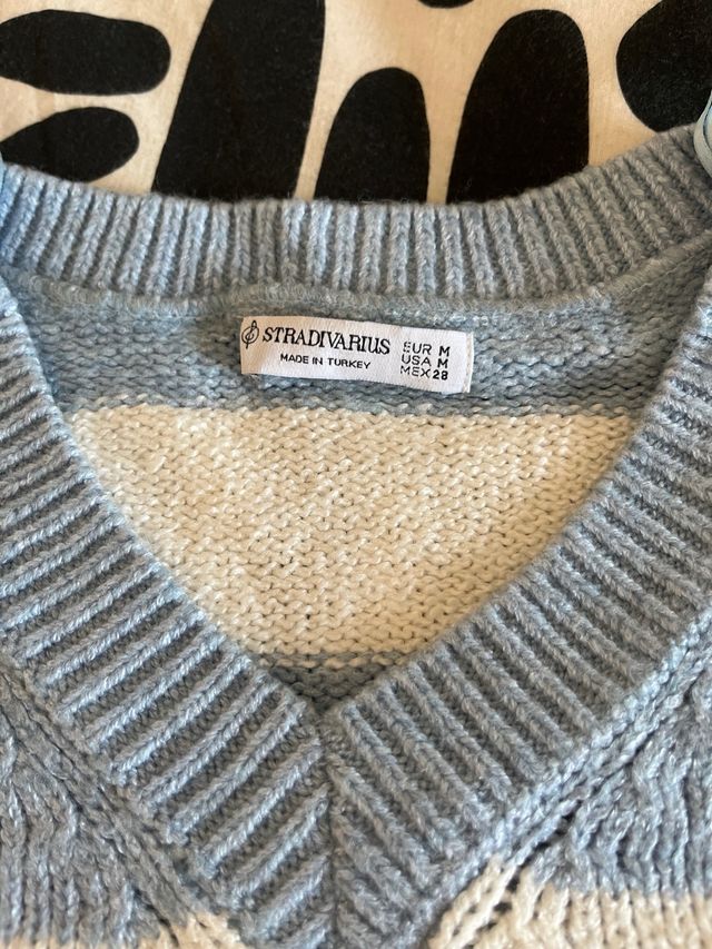 Jersey de rayas azul y blanco