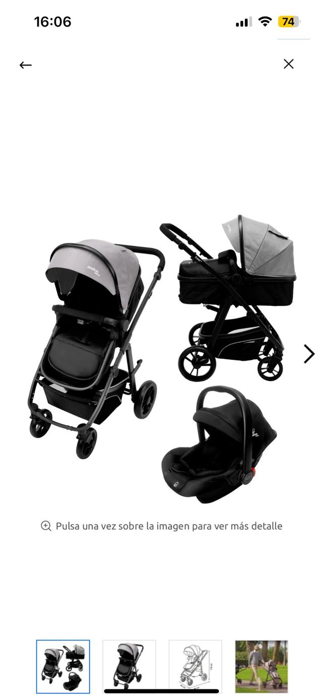 Carrito de bebé y silla de coche sin estrenar