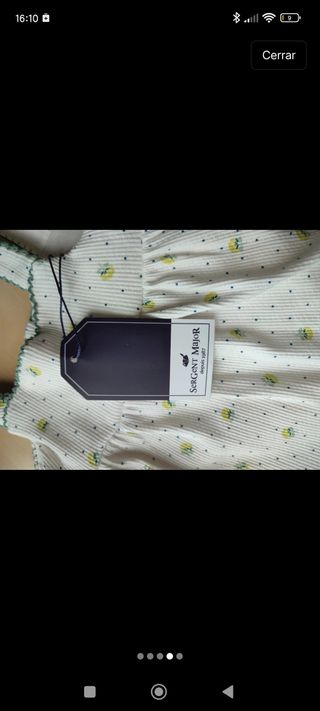 Vestido de bebé con limones. Talla 9 meses